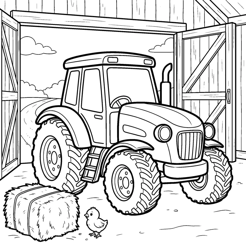 Little Farm, Big Tractor: Morning in the barn